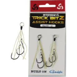 Atomic Trick Bitz Assist Hook Packs -Finest Angling Store atomic trick Bitz assist hooks gold fleck tackleworld kawana